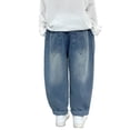 thumbnail image 2 of Pantalones vaqueros para niños, pantalones vaqueros con letras de dibujos animados para niños, pantalones casuales para niñas, ropa para niños de 1 a 6 años de primavera y otoño, 2 of 6