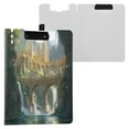 thumbnail image 3 of A4 Double Clip File Folder 18.9x12.6in Clipboards Foldable Binder Holds 80 Sheets Project Folder for Office, Home Fantasy City Bridge, 3 of 9