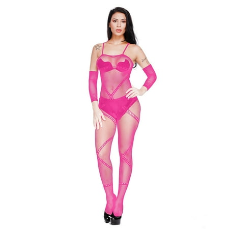 Generic Hot Sexy Lingerie Sexy Siamese Fishnet Clothes Mesh Stockings Stockings Open-End Free off Body Stocking plus Size