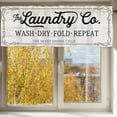 thumbnail image 6 of Laundry Room Wash Dry Fold Repeat Curtain Valance 54 x 18 Inches, Vintage Wooden Short Half Topper Curtains Window Treatments Rod Pocket, Farmhouse Home Living Room Bedroom Bathroom Decor, 6 of 6