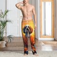thumbnail image 4 of Salouo Cartoon Puppy Sunset Print Pajama Pants for Men, Lounge Pants Elastic Waistband Casual Men's sleepwear Loungewear Sleep Pajama Pant -XX-Large, 4 of 7