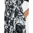 thumbnail image 4 of Time and Tru Women’s Crinkle Maxi Dress with Short Sleeves, Sizes XS-XXXL, 4 of 5