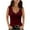 Red, variant on HAPIMO Women's Summer Tank Tops V-Neck Blouse Lace Trim Camisole Solid Color Print Tops Sleeveless Shirts for Girls Casual Slim Fit Camis Vest Black M