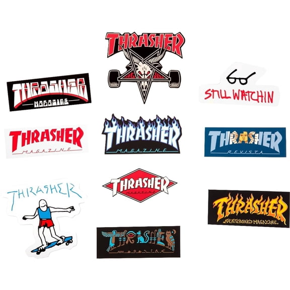 Thrasher 10 Pack Collage Assorted Decals