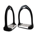 thumbnail image 1 of 2 estribos para silla de montar de caballo, estribos ecuestres, fáciles de instalar, estribos sólidos y seguros, estribos para caballos para jinetes Negro, 1 of 8