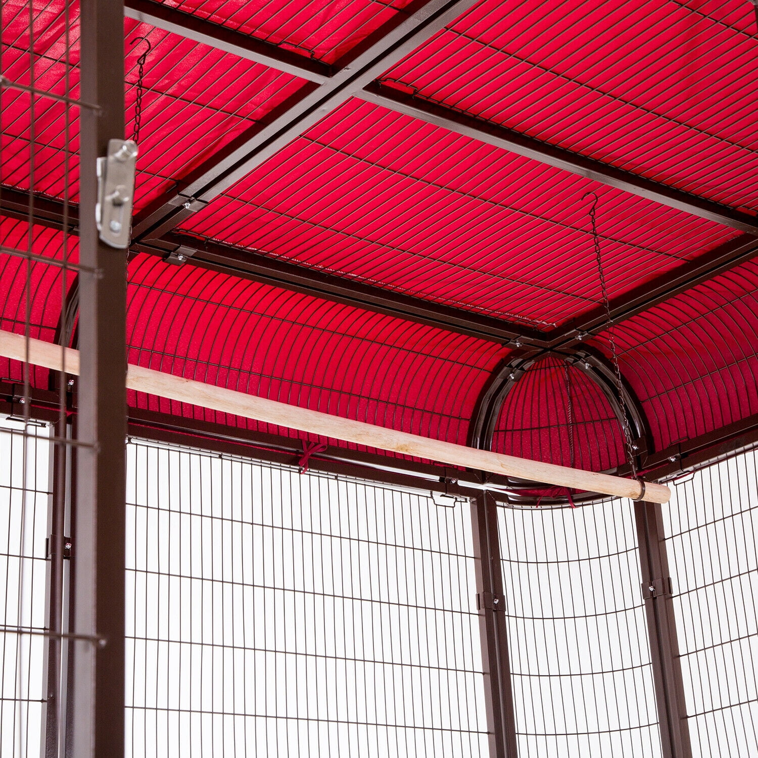 Walsport Bird Cage Cover 102''x76''Waterproof,Red