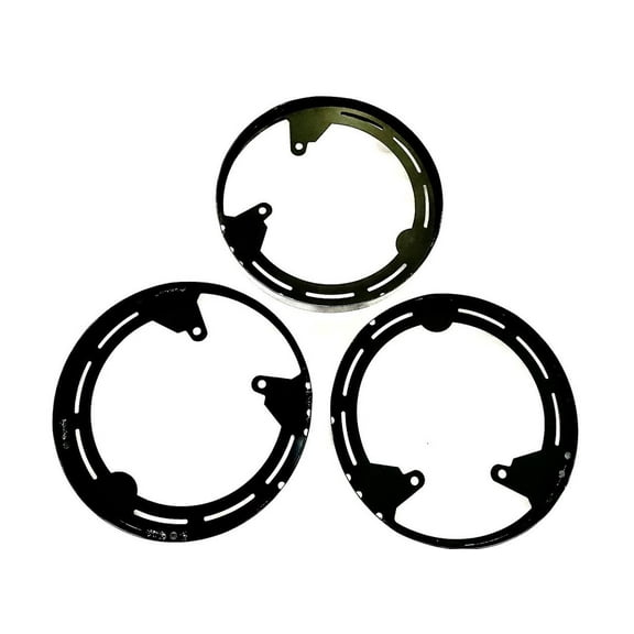 Polaris Slingshot Wheel Ring DIY Kit for LEDs – Black Powder-Coated Steel