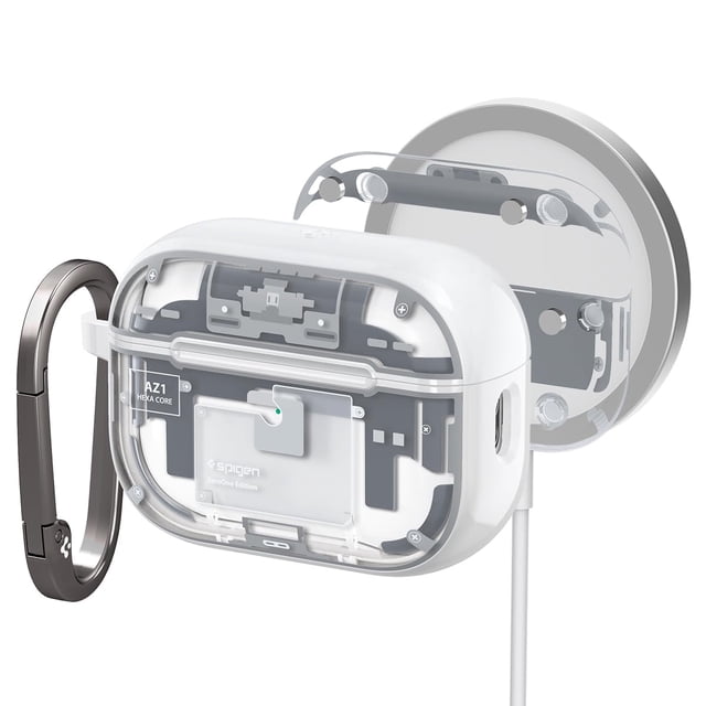 Funda Spigen Ultra Hybrid (Mag Fit) para AirPods Pro 2, color blanco
