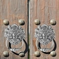 thumbnail image 5 of BE-TOOL Vintage Lion Head Knocker with Screws, 50mm/1.96inches Hole Spacing Door Knocker Gate Knocker Handle for Home Decor Bronze, 5 of 5