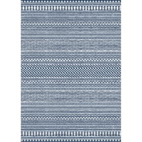 RONSHIN Area Rugs Washable Carpets 1150Gsm 350Gsm Velvet Heavy Pearl Velvet Washed Back Folding Printed Carpet-Boho-Black And White Lines Blue tint 9*12ft
