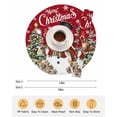 thumbnail image 6 of 13 Inch Round Placemats Set of 4, Red Christmas Snowman Non Slip Heat Insulation PP Table Mats, Xmas Tree Snowflake Botanical Washable Place Mats for Kitchen Dining Party Table Decor, 6 of 7