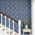 thumbnail image 2 of S4Sassy Hibiscus Flower Wallpaper - Blue Wall Covering, 25" x 360" Self-Adhesive Textured Vinyl Wall Paper, Decorative Walls Wrap, Easy DIY Walls Covering For Bedroom, Living Room, Living Space, 2 of 9
