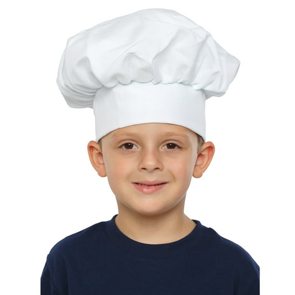 Dress Up America Chef Hat - White Bakers Hat for Adults and Kids - Adjustable Kitchen Costume Cap - Kids