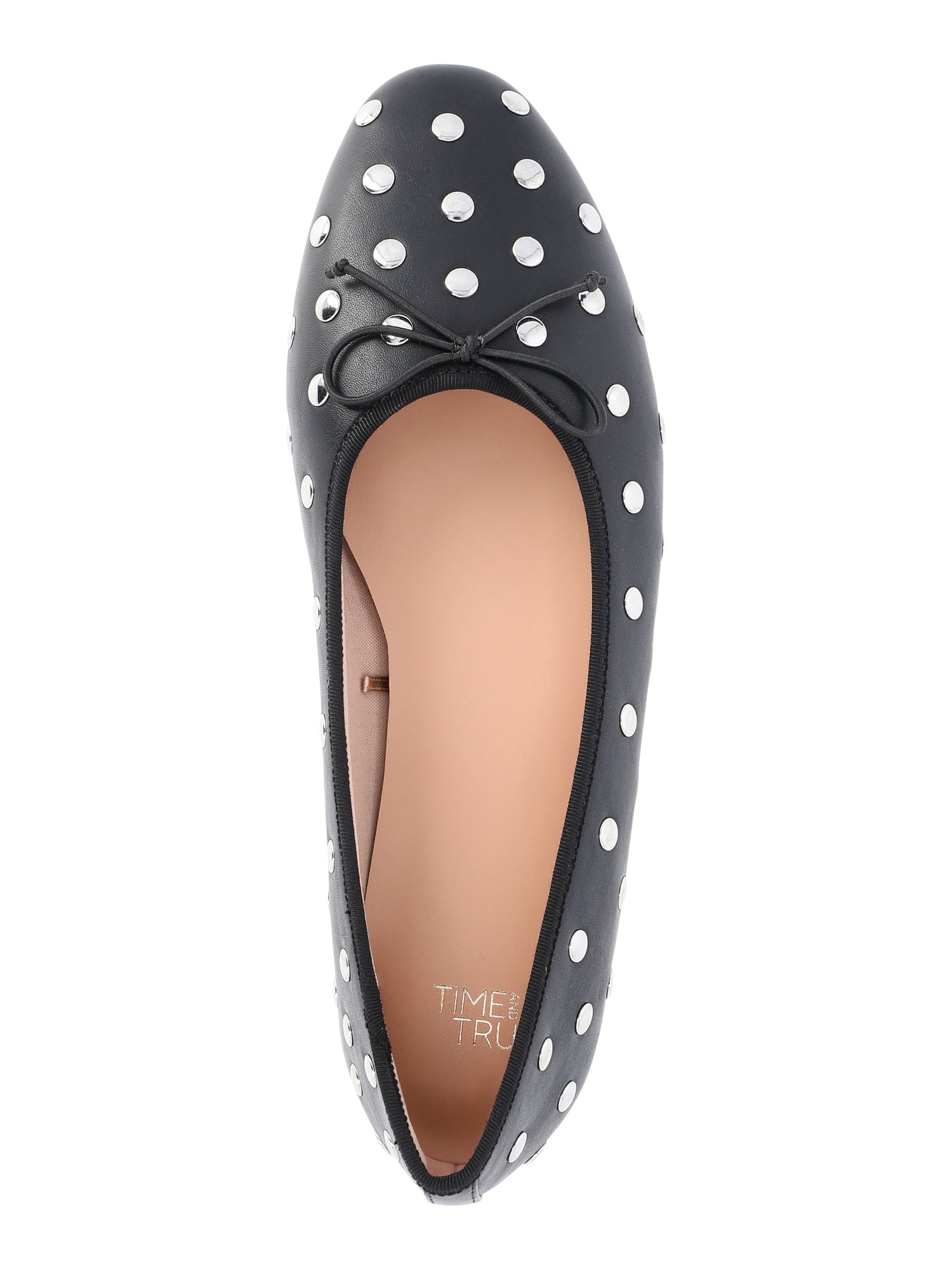 Time and Tru Women's Studded Ballet Flat