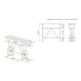 thumbnail image 6 of Lodz 1-Shelf Metal Bar Table, Toasted Barnwood and Black, 6 of 6