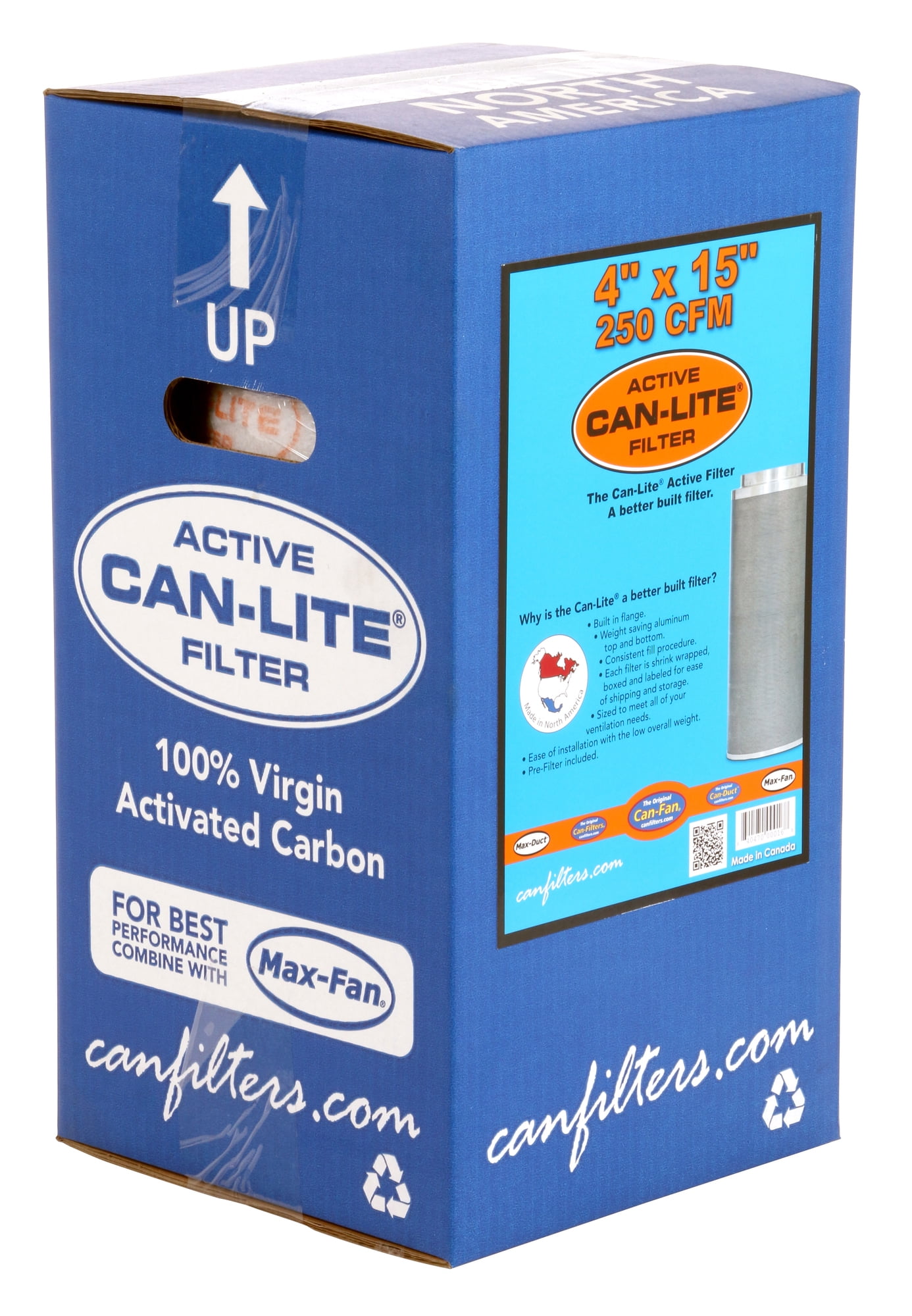 Can-Lite Active Carbon Filter 4-inch 250 CFM for maximum odor control