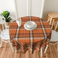 thumbnail image 5 of Fall Round Tablecloth 70 Inch Burnt Orange Buffalo Plaid Table Cloth Autumn Checkered Harvest Thanksgiving Holiday Table Covers Polyester Indoor Outdoor Tablecloths for Kitchen Dining Party, 5 of 6