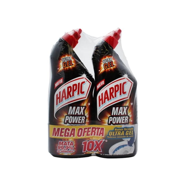 Pack de 8 liquido duo Max power ultra Harpic de 750ml Harpic Power ultra