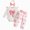 H233-Pink, variant on masbird Baby Girl Clothes Set Little Girl Ruffle Romper Top Camouflage Pants Newborn Infant Baby Girl Outfit,Pink,6-9 M