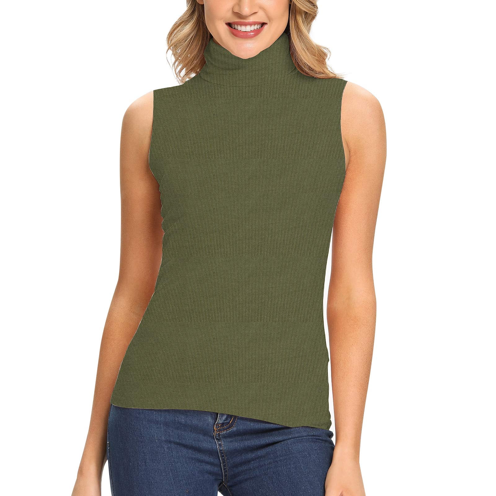 Anyfit Wear Womens Mock Turtleneck Tank 