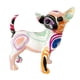 thumbnail image 1 of Estatua de perro chihuahua con grafiti, figura decorativa de resina, artesanías de animales, color para Estilo B, 1 of 9