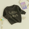 thumbnail image 5 of Okbabeha Baby Girl Christmas Sweaters Cute Long Sleeve Letter Embroidery Knit Pullover Sweatshirt Warm Fall Winter Clothes, 5 of 7