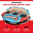 thumbnail image 4 of Airhead Renegade 3 Person Inflatable Towable Water Tube Kit w/ Boat Rope & Pump, 4 of 11