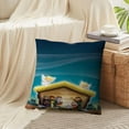 thumbnail image 2 of LALILO Throw Pillow Covers Nativity Scene Birth Jesus Christ With Three And Christmas Invitation Greeting Card Set of 2 Square 18 x 18 Inch Pillowcase, 2 of 5