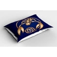 thumbnail image 2 of Ambesonne Zodiac Scorpio Pillow Sham 2 Pack, Blue, 26"x20", Navy Blue Pale Brown, 2 of 3