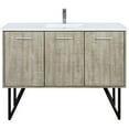 thumbnail image 4 of Lexora Home Lancy 48" Single Quartz Top Bathroom Vanity with NIckel Faucet, 4 of 15