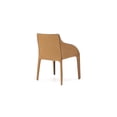 thumbnail image 3 of Emory Dining Armchair, Fully Upholstered in Black and Brown Faux Leather, 3 of 3