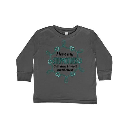 

Inktastic I Love My Stepmother Ovarian Cancer Awareness Gift Toddler Boy or Toddler Girl Long Sleeve T-Shirt