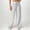 Beige, variant on Olyvenn Women's Spring Summer Mid Waist Striped Pants, Drawstring Tie Waist with Pockets, Breathable Casual Daily Trousers Dark Blue L