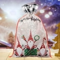 thumbnail image 4 of Christmas Drawstring Gift Bags 2-Pack, 22x14 Inch Linen-like Reusable Storage Bags with Gnome & Plaid Design for Holiday Wrapping Multicolor, 4 of 6