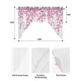 thumbnail image 5 of Pink Eucalyptus Leaves Swag Valances for Windows, Small Curtains Drapes, Spring Botanical Leaf Branches Kitchen Window Curtains Over Sink Window Treatment Valance for Bedroom/Bathroom 56"x36", 5 of 5