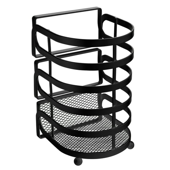 Kitchen Details Industrial Collection Cooking Utensil Basket in Matte Black