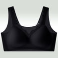 thumbnail image 2 of GUACER Womens Wide Strap Seamless Bra Comfort Wirefree Tank Bralette, Scalloped Mesh V-Neck Smoothing Lounge Bra, 2 of 5