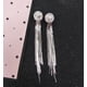 thumbnail image 3 of Pendientes para mujer, regalos para mujer, pendientes de diamantes, pendientes largos con borlas redondas y temperamento exagerado, pendientes largos, 3 of 5