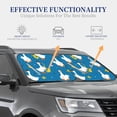 thumbnail image 4 of Xecao Cartoon Goose for Foldable Car Sun Shades (2-Pack) offer sun protection with an easy-fold design for convenient windshield shading., 4 of 7