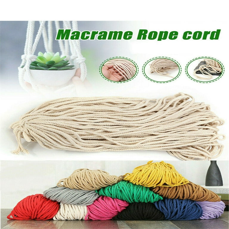 ABIDE 5mm 90M Braided Cotton Rope Twisted Cord Diy Craft String Thread  Macrame Woven