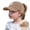 Khaki, variant on LRen Adjustable Kids Baseball Cap with Ponytail Hole Lightweight Breathable Sun Hat for Outdoor Sports and Daily Wear Beige