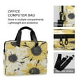 thumbnail image 4 of 16" Laptop Tote Bag Laptop Sleeve Case Computer Briefcase for Work & Travel Yellow and White Sunflower, 4 of 8