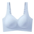 thumbnail image 5 of Teyfeniy Womens Jelly Bras Wireless Seamless Full Coverage Breathable Elastic Strap Solid Color Push Up Stretchy Comfy Bralettes Support Minimizer Bras, 5 of 7