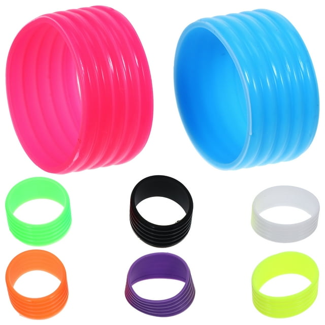 KAKOWELY 8Pcs Badminton Racket Rings Tennis Racket Silicone Grips Badminton Tennis Nonslip Overgrip Bands,1.06X"X0.55"X0.12"