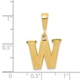 thumbnail image 3 of 14K Yellow Gold Charm Pendant Themed Initial W, 3 of 3