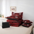 thumbnail image 6 of jejeloiu Western Boho Tribal 7-Piece Bedding Comforter Set,Retro Aztec Geometric King Bedding Sets,Red Black White Bed Sheets For Adult,Microfiber Bedroom Decor Reversible, 6 of 8