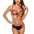 thumbnail image 4 of EHQJNJ Ruffle Swimsuits for Women Bikini Small Fresh Swimsuit Female Sense of Split Two Piece Swimsuit Womens Swim Shirt Zip Strapless Tankini Swimsuits for Women, 4 of 6
