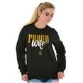 thumbnail image 4 of US Army Proud Wife Military Logo Women Crewneck Sweatshirt Brisco Brands S, 4 of 6