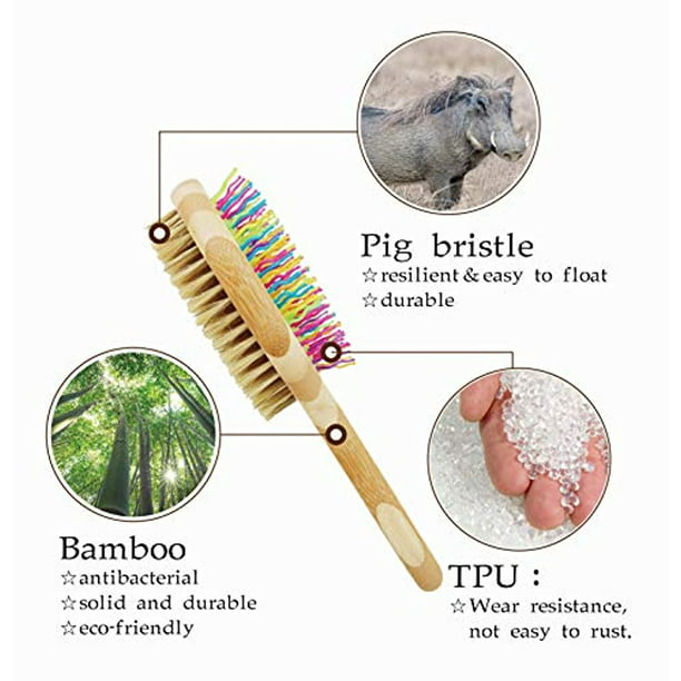 HOP Home of Paws Dog Brush for Grooming & Massaging Dogs, Cats & Other  Animals – Fur Detangling Pins & Coat Smoothing Slicker Bristles, Natural  Bamboo 
