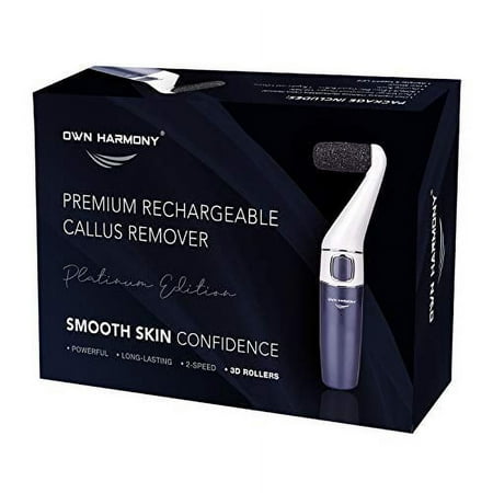 Electric Foot Callus Remover Rechargeable: Own Harmony Professional Pedicure Tools (New Design) Electronic Foot File Sander Perfect Pedi Best for Hard Skin Removal and Dry Cracked Heels Feet Care